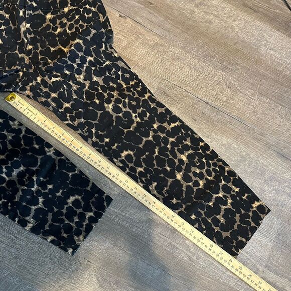 Old Navy Mid Rise Harper Pant Leopard Cheetah Cropped Ankle Size 0 Regular - Picture 4 of 5